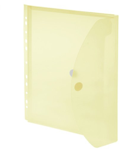 FolderSys Umschlag, A4, PP, Klettverschluß, 20mm, transp. gelb, 40109-64