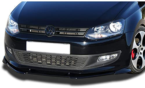 RDX Frontspoiler VARIO-X für Polo 6R Frontlippe Front Ansatz Vorne Spoilerlippe, Schwarz, RDFAVX30563, Unlackiert | kompatibel mit Volkswagen Polo 6R 2009-2014 (PU)