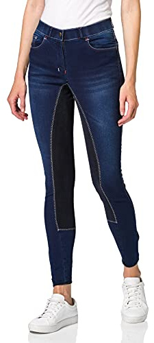Hkm Pantalones de equitación - Summer Denim - con Tres cuartas Partes de Carga Alos, 2013/2014, Color - Jeansblau/Dunkelblau, tamaño Langgrösse 84