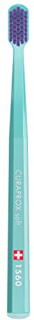 Curaprox CS 1560 Soft Toothbrush – Firmer Brushing Experience | Gentle Plaque Removal for Adults | Single Pack, Random Color | Made in Switzerland