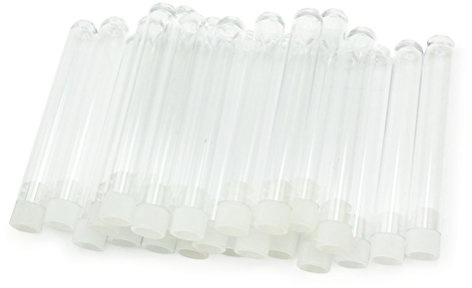 WINOMO 5ml Kunststoff-Probenröhrchen Geschenk Röhren mit Kappen 25pcs (Transparent)