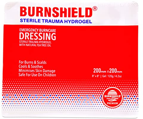 Burnshield Hydrogel Foam Dressing steril (Kompresse zur Anwendung bei leichten Verbrennungen und Verbrühungen, 20x20 cm) 1012281