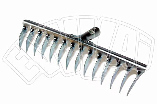 RASTRELLO 14 DENTI AERATORE ZINCATO ARIEGGIATORE PER GIARDINO PRATO INGLESE ERBA
