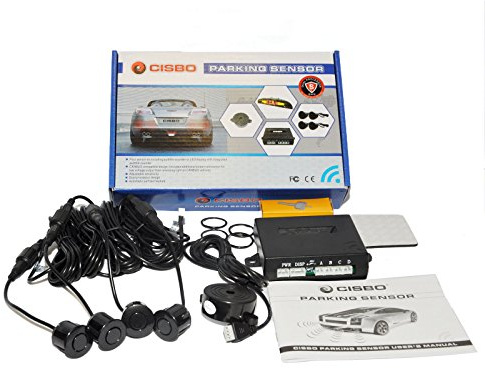 CISBO SB397 Parking Reverse Sensors Audio Buzzer Alarm Canbus Kit, Silver, Set of 4