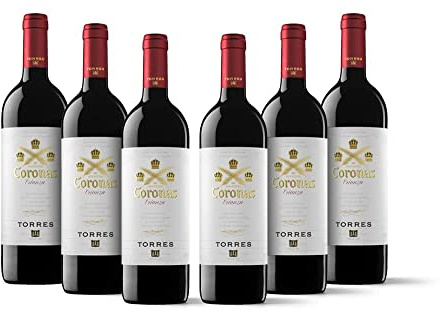 Coronas Crianza, Vino Tinto - 6 botellas de 75 cl, Total: 4500 ml