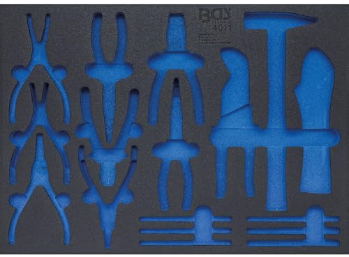 BGS 4011-5 | Werkstattwageneinlage 3/3 | leer | für Art. 4011 | Hartschaum | Länge 408 mm | Breite 567 mm | Höhe 32 mm | geeignet für alle BGS Werkstattwagen