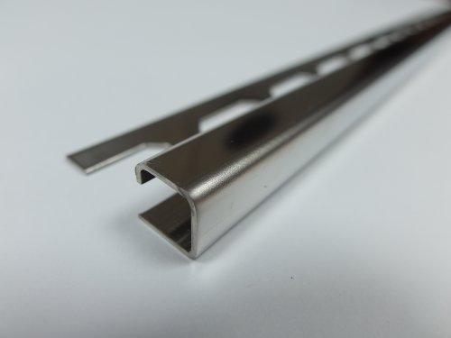 Galax Edelstahlschiene V2A natur 10mm Quadro Fliesenprofil