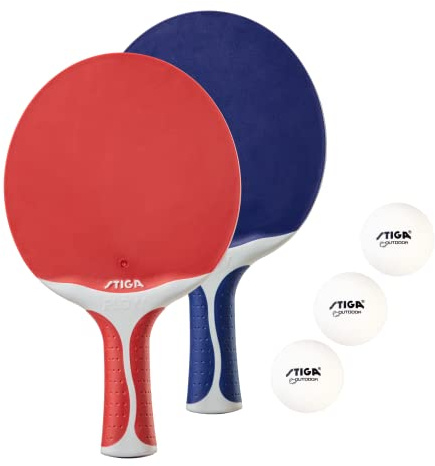STIGA Flow Outdoor 2-Player Table Tennis Set Includes Two Outdoor Rackets and Two Outdoor Balls