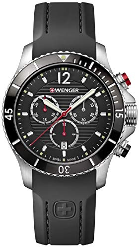 Wenger Unisex ErwachseneArmbanduhr Analog Quarz Silikon 01.0643.108
