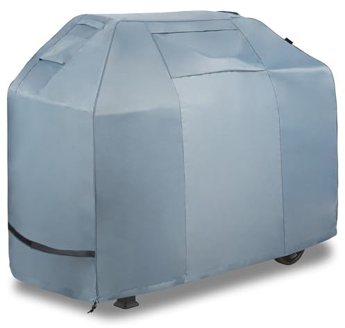 VonHaus Waterproof Medium BBQ Cover - Premium Heavy Duty, Breathable 420D Oxford Fabric Protection for Portable Charcoal/Gas Barbecues (H124.5 x W152 x D67cm)