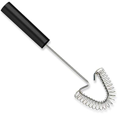 Rada Cutlery Handi-Stir Whisk (W217), 2.5 x 2.75 Stainless Steel Spring Face, Black Handle