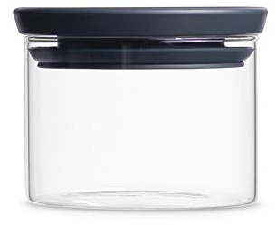 Brabantia 298301 Barattolo Rotondo in Vetro Borosilicato, 0.3 l, Trasparente