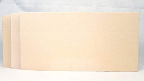 3 Stück Schamotte 40 x 20 x 3 cm Schamotteplatten Schamottstein