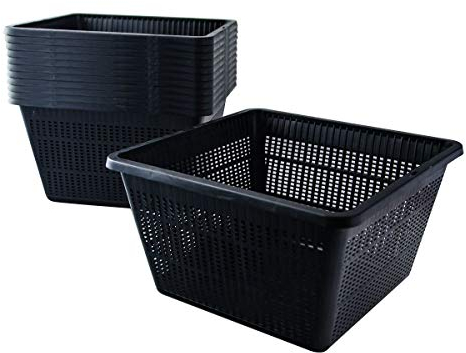 Pisces Pond Square Plant Basket 23 x 23 x 13cm - 12 Pack of Pond Planting Pot