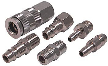 FERM Lot de 6 Accessoires pour Compresseur/Outil à air comprimé