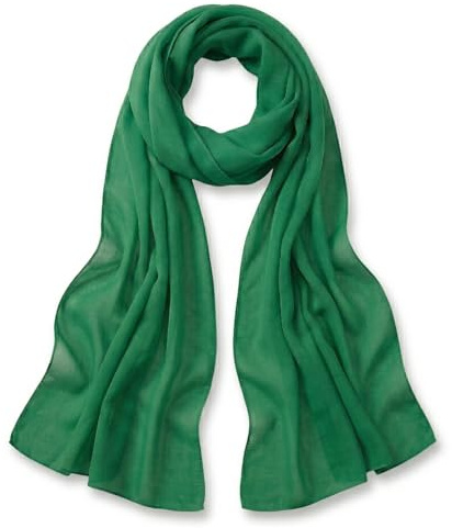 TigerTie Damen Chiffon Schal Halstuch – Luftig und angenehm zu tragen – 160 x 36 cm, einfarbig unicolor