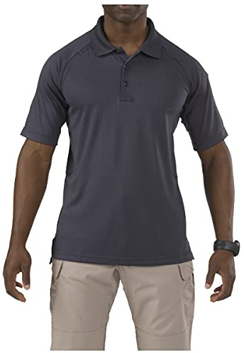5.11 Tactical Mens Performance Short Sleeve Polo Shirt, XL Charcoal