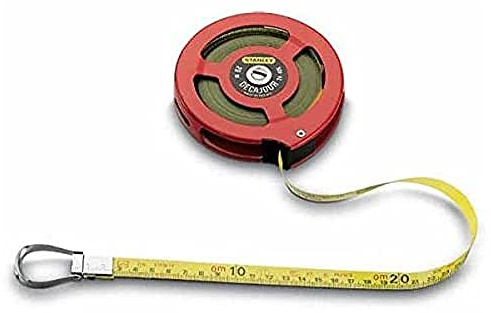 STANLEY 1-34-406 Mesure 20 M X 12,7 Mm Ruban Acielak Decajour - Fabriqué En France - Boitier Acier Antichocs Et Anticorrosion - Ruban Acier Très Résistant - Graduation Mm
