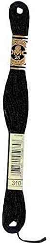 DMC 117MC-0310 Sticktwist, bomull, 0310 svart, 8 m