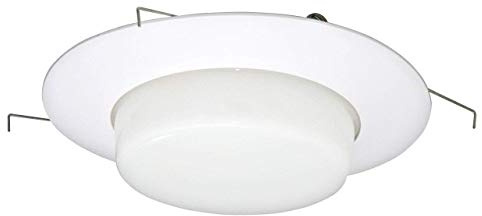 6 Inch Drop Opal Milky Glass Lens Trim with 8 Inch Plastic Ring, Waterproof Shower Light Cover, UL Listed for Wet Locations, Great for Balconies, Patios, Kitchens, Laundry Rooms and Bathrooms