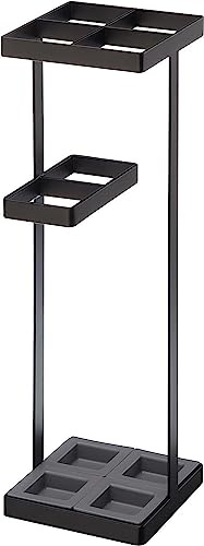 YAMAZAKI 7640 Tower Umbrella Stand, Black, Steel/Polypropylene, 11 x 11 x 36 cm