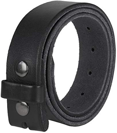 Gelante Genuine Full Grain Leather Belt Strap without Belt Buckle G2016-BK-M