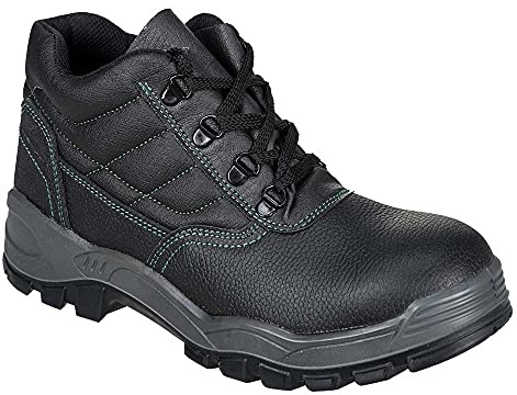 Portwest Bota Steelite S1, Tamaño: 39, Color: Negro, FW21BKR39