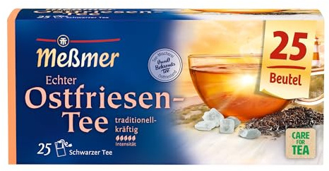 Meßmer Ostfriesen-Tee | Kräftige Schwarztee-Mischung | 25 Teebeutel | Norddeutscher Charakter