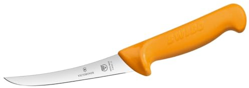 Victorinox Swibo Couteau de Cuisine/Couteau à Désosser, Tranchant Normal, Semi-Flexible, Nylon, Noir