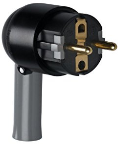 Legrand 050176 Fiche Plastique à Extraction Facilitée et Sortie Latérale, 2P+T, 16A, Noir