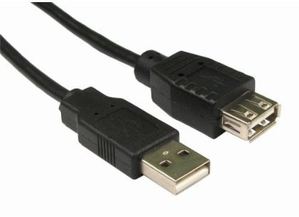 Short 50cm USB 2.0 A to A EXTENSION Cable Lead Wire BLACK Extender Male Female Socket Extender