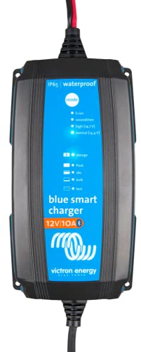 Victron Energy Blue Smart Batterie Ladegerät 12-Volt 10 Ampere 230V - Autobatterie Ladegerät - Batterieerhaltungsgerät und Desulfator - IP65 Geschützt - Bluetooth - CEE 7/17