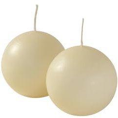 Cereria di Giorgio Risthò Candele Sfera, Cera, Avorio, 4.5x4.5x4.5 cm, 12 unità