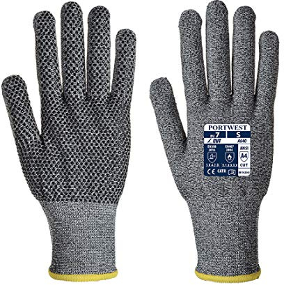 Portwest A640 Cut Resistant Sabre-Dot Glove Grey, Small