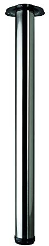 Hettich Set Tischbeine/Tischfüße (D60x700-730mm, Edelstahl-Optik, 4 Stk.) 40649