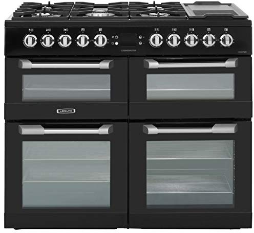 Leisure Cuisinemaster CS100F520 Freestanding Gas Cooker A Black – Ovens and Cookers (Stove, Black, Rotary, Front, Gas Stove, Medium)