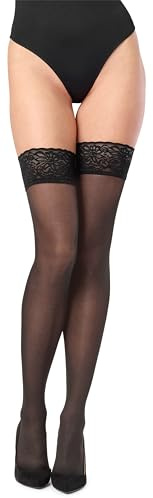 Merry Style Medias Autoadhesivas Finas Panty Lencería Mujer 15 DEN MSSS005 (Nero, M/L (40-44))