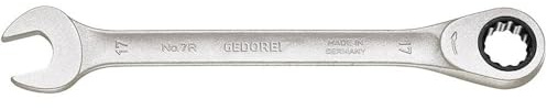 GEDORE Llave combinada con anillo de carraca, Ancho de llave 11 mm, Plana, De doce cantos, Perfil UD, Llave, 7 R 11