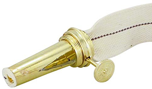 Brenner Kosmos 10''' mit Docht, Messing, ohne Galerie, Gewindedurchmesser unten 32,5 mm, Oben 33 mm, für Petroleumlampen und Öllampen