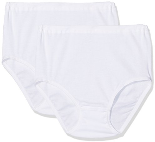 HUBER Damen Huber Dames Maxi 2 Pack Katoen Pack Extra Fijn Taillenslip, Weiß, 44 EU
