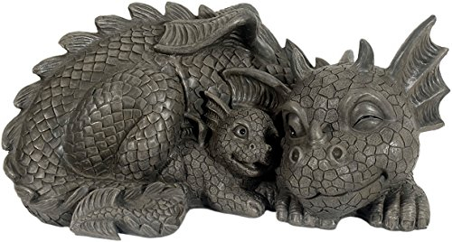 Dragon! Mère avec un bébé! Figure! Jardin! Sweet!