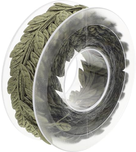 rosenice Dunkelgrünes Satinband 15X1.18 Zoll Blattband Für Diy Basteln Hochzeit Dekoration Und Geschenkverpackung