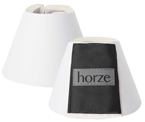 HORZE Pferde Hufglocken ProBell, Springglocken mit Klettverschluss, 2er Set, Weiß, XXL