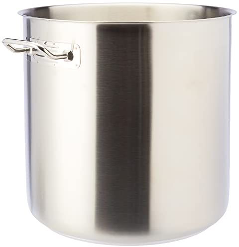Ollas Agnelli Alta Pot con Dos Asas, de Acero Inoxidable 18/10, de 50 litros, de Plata
