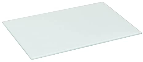 Harbour Housewares Glasschneidebrett - 40 x 30 cm - Weiß - mittelgroße Tischsets, Schneideunterlage, Arbeitsplattenschoner zum Kochen, Backen, Gemüsezubereiten in der Küche