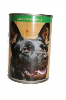 Beckers Beste Tiernahrung - Max Wild Menue Hundefutter Nassfutter aus reinem Wild (48 Dosen) - getreidefrei und ohne Zusätze - Barf verzehrfertig - Für große & kleine Hunde