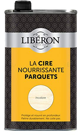 Libéron Cire Nourrissante Parquet Incolore 1L | Protège et nourrit en profondeur, Patine durablement, Ne colle pas