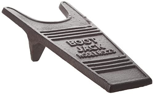 Esschert Design Stiefelknecht aus Gusseisen in Rostbraun, ca. 31 cm x 14 cm x 8,1 cm