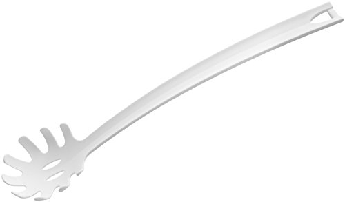 Fackelmann Wok Nudellöffel ASIA LINE, Küchenhelfer aus Kunststoff, Löffel für beschichtete Töpfe und Pfannen (Farbe: Weiß), Menge: 1 Stück