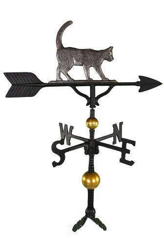 Montague Metal Products 81,3 cm Deluxe Girouette avec Fer suédois en Forme de Chat